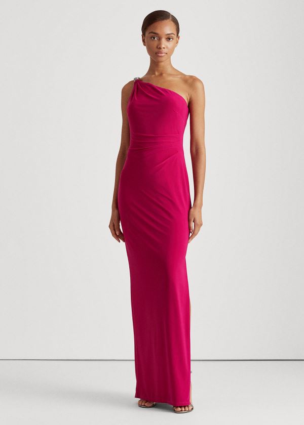 Women's Ralph Lauren Jersey One-Shoulder Gowns | 624905LQS